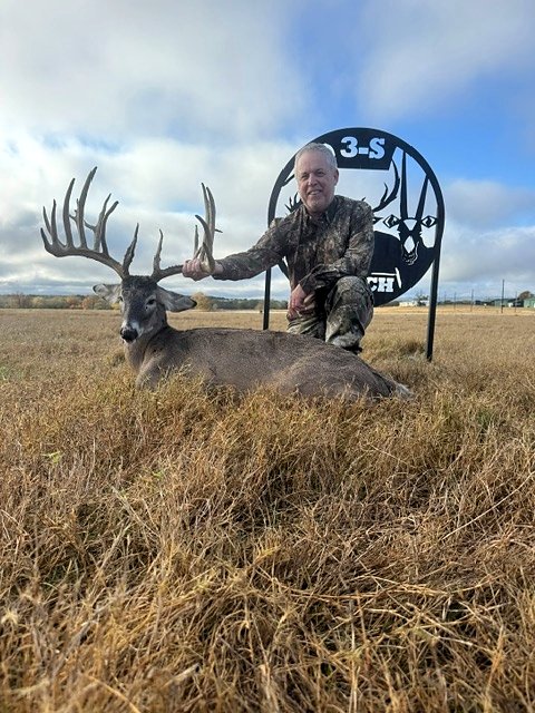 A tall, clean typical whitetail taken at 3-S Ranch.